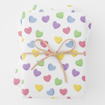 Corações Coloridos de Doces e Namorados da Antiga 