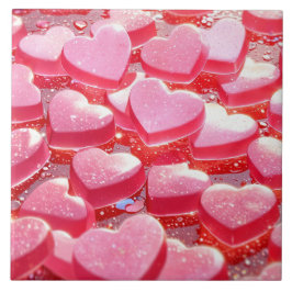 Corações cor-de-rosa Azulejo cerâmico