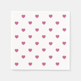 Corações cor-de-rosa, guardanapo de papel para o D