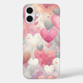 CORAÇÕES DE AMOR DO DIA DOS NAMORADOS ROSA CINZA B