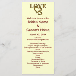 Corações de Amor e Cartão de Rack de Casamento de 