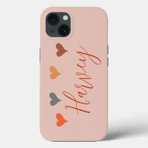 Corações de boho com nome personalizado