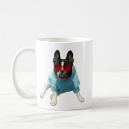 Corações de Bulldog Francês Bonitos Adoram Caneca