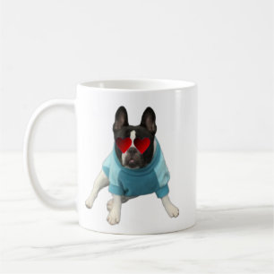 Corações de Bulldog Francês Bonitos Adoram Caneca