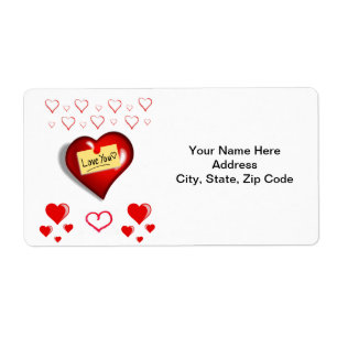 Corações de Etiquetas de dia de os namorados