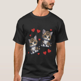 Corações De Gato Camisa Amor Gatinhos Gatinhos Gat