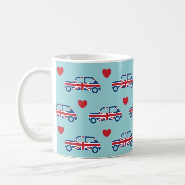 Corações de Mini Cooper - caneca britânica do (Esquerda)