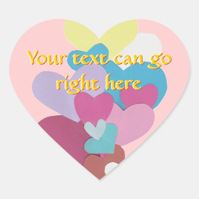 Corações de Papel com Autocolantes (Frente)