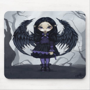 "Corações de papel roxos" Mousepad