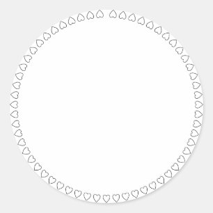 Corações de picadas vazio de etiqueta reticulada