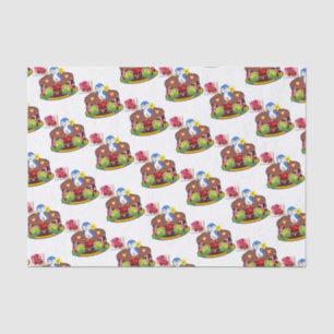 Corações de pinguins de papel tecidular do dia de 