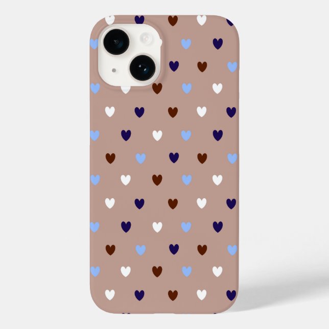 Corações de polca em castanho pálido (Verso)