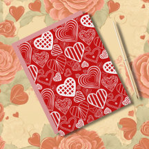 Corações de São Valentim Amor Vermelho Branco
