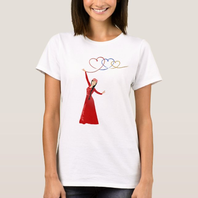 Corações de T-Shirt Armênia (Frente)