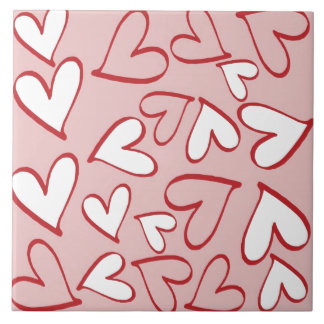 Corações dispersos Azulejo cerâmico