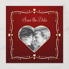 Corações Dourados - Anúncio de salvamento de data