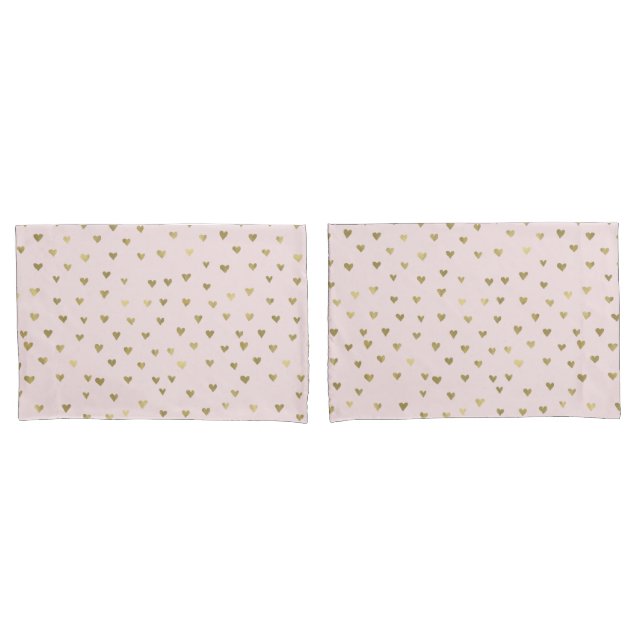 Corações Dourados e Luminosos Rosa (Frente - conjunto)