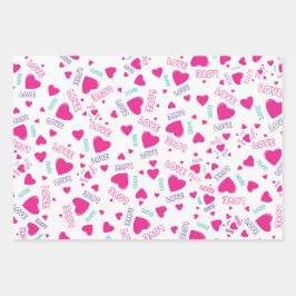 Corações e Amor Rosa Bonitos - padrão romântico