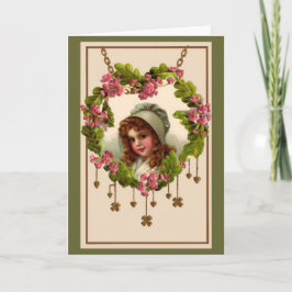 Corações e Camarões do Ouro Vintage - Cartão