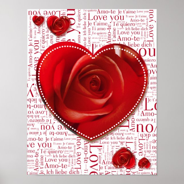 Corações e Letras - poster (Frente)