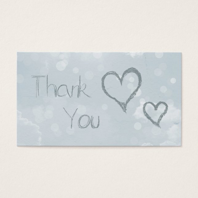 Corações e obrigado Bokeh (Frente)