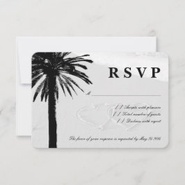 Corações em cartões de casamento RSVP | Tema da pr