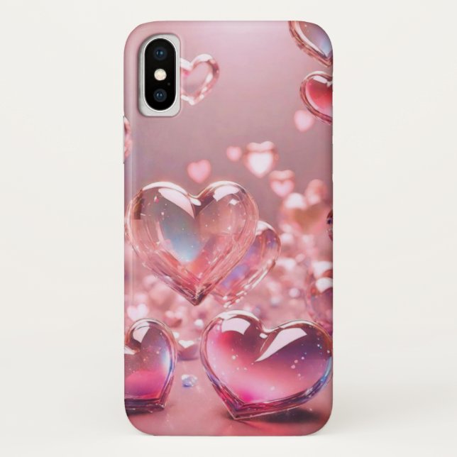 Corações Espumantes: capas de iphone Cristal (Verso)