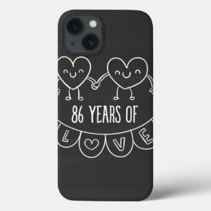 Corações Gift Chalk do 86º aniversário