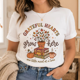 Corações Gratos Crescem Aqui Camisa Retro de Outon