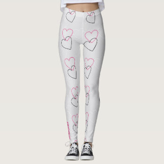 Corações Ligados: Leggings de Contorno Minimalista