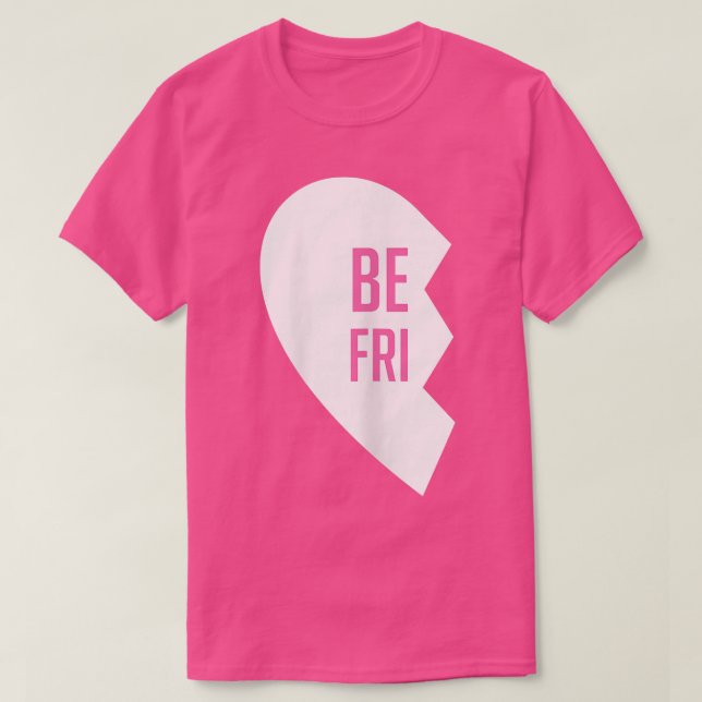 Corações Melhor Amigo T s Correspondendo Camisetas (Frente do Design)
