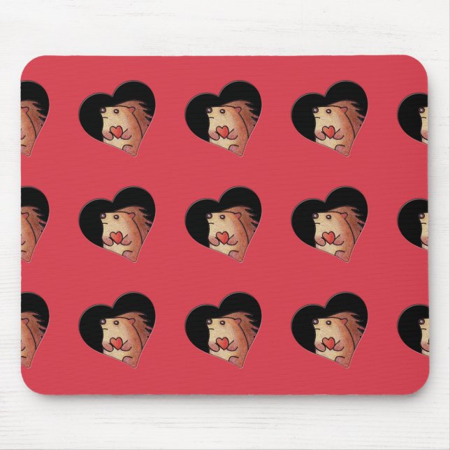 Corações Mousepad do ouriço (Frente)