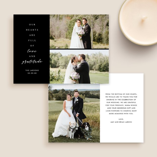 Corações são Cheio Três Foto de Cartões de agradec (Criador carregado)