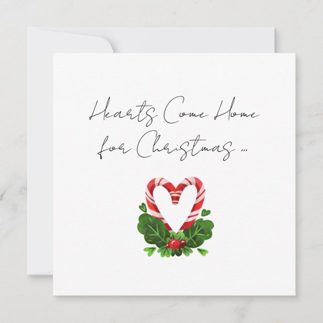 Corações Vêm Para Casa Para Canas De Natal (Frente)