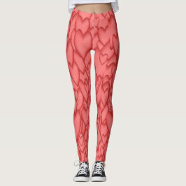 Corações VERMELHO E PINK! YOGA PANTS Comfy Legging