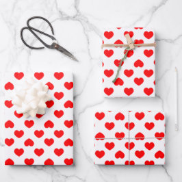 Corações Vermelhos Minimalistas Simples