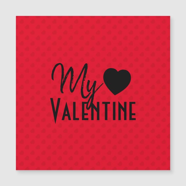 Corações Vermelhos Padrão Meu Design de Caligrafia (Frente)