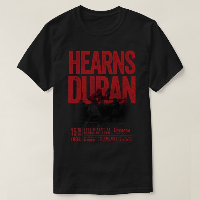 Corações vs. Camisa de Boxing Duran (Frente do Design)