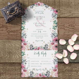 Corados Rosados Boho Coroas Florais Jantar
