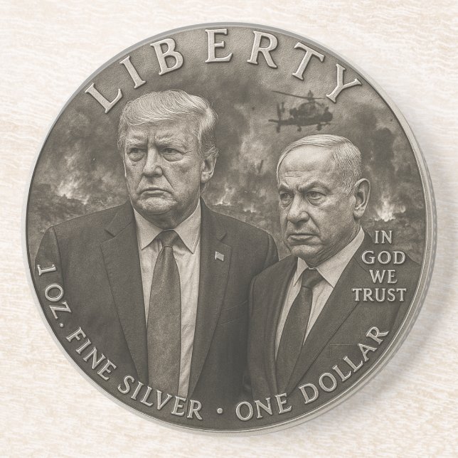 Coragem em Chaos Trump Netanyahu Porta copos (Frente)