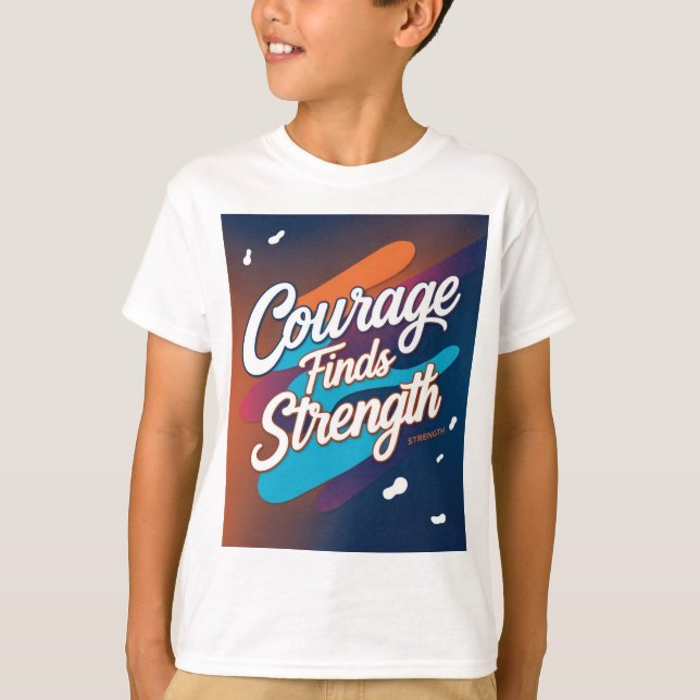 Coragem encontra intensidade do T-Shirt inspiracio (Frente)