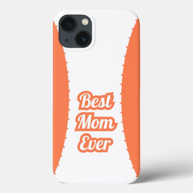 Coral Best Mom Ever Gift iPhone Case (Verso)