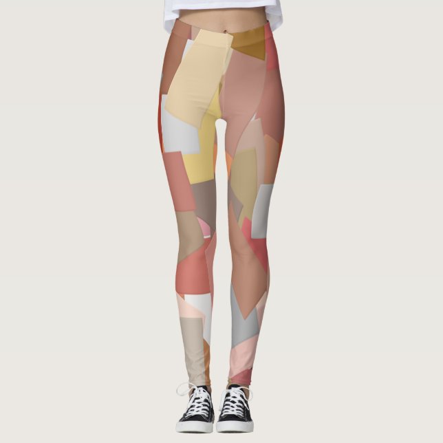 Coral Blocks leggings (Frente)