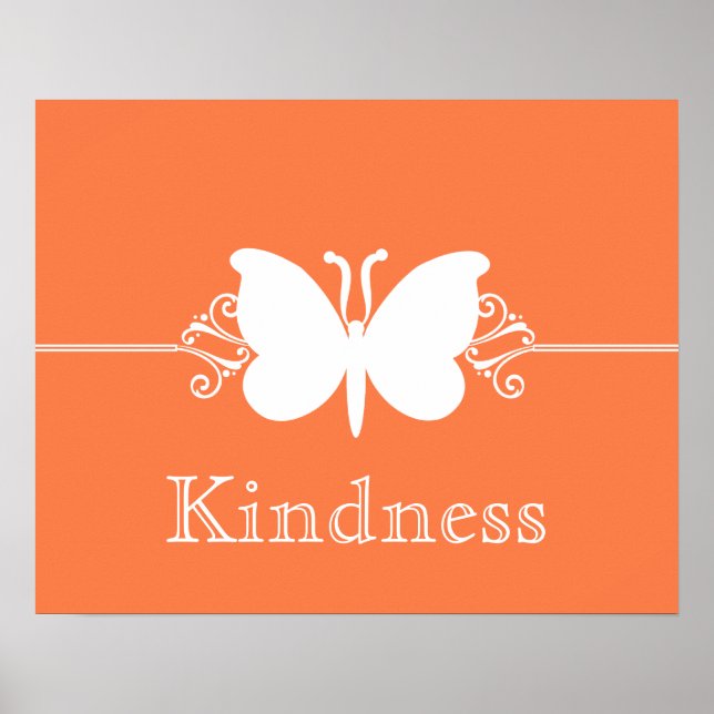 Coral Borboleta Roda a Virtude Poster (Frente)