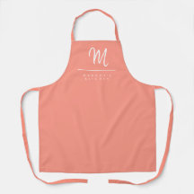 Coral Cascade Monograma Apron