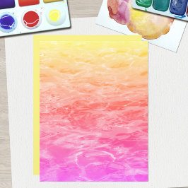 Coral cor-de-rosa e Papel Scrapbook Marcado Laranj