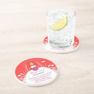 Coral Cor-de-rosa Porta copos de Cabeça Vermelha L