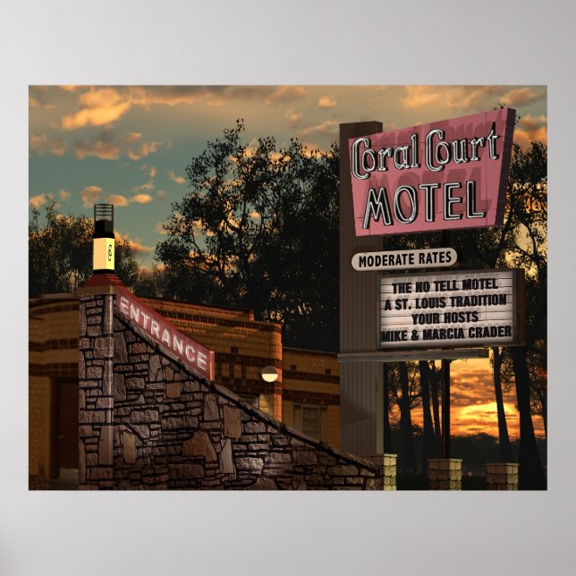 Coral Court Motel na Rota 66 Poster (Frente)