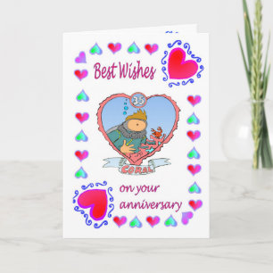 Coral do cartão 35 do aniversário