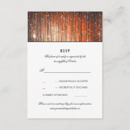 Coral e Dourada String de Casamento Luzes RSVP